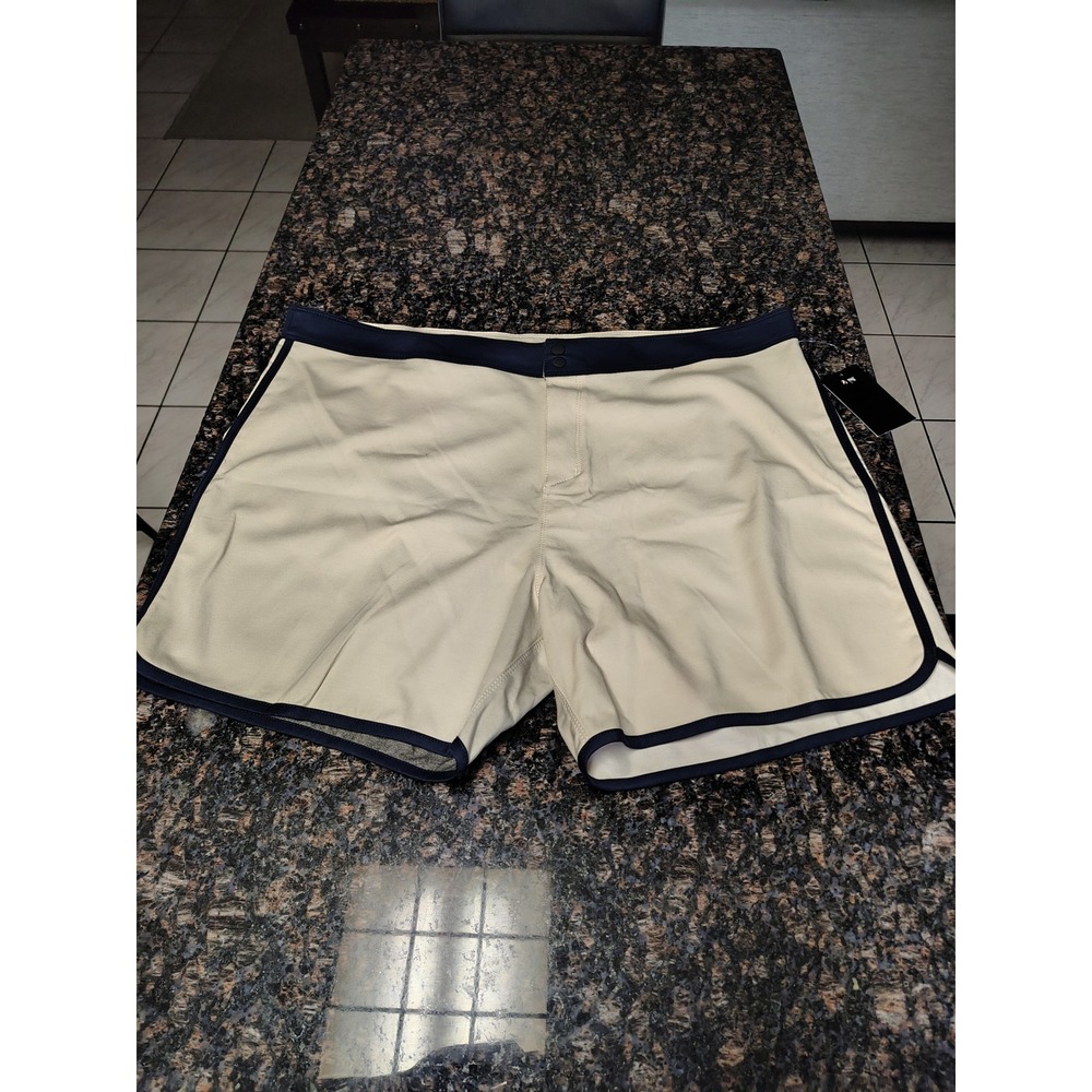 Hurley Mens Rabbit Stubbie 16 Board Shorts Khaki Navy Blue‎ AQ0233 Size 40 NWT